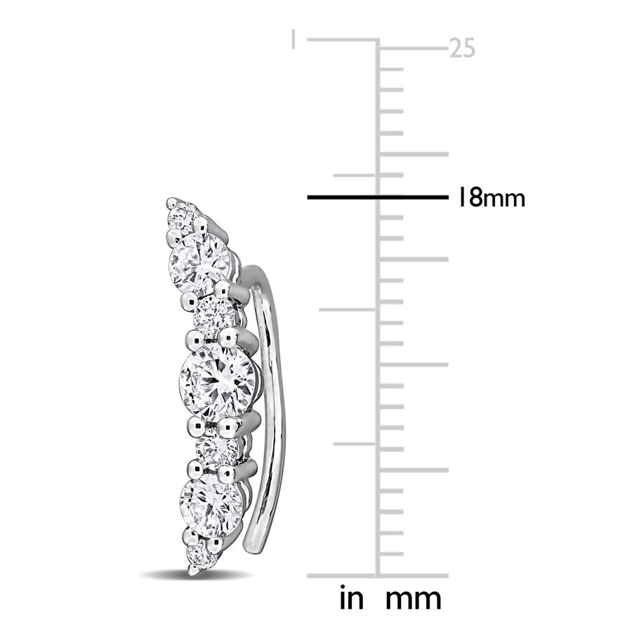 Created Forever 1 Ct Lab Grown Diamond Tw Charm Earrings Silver In Metallic