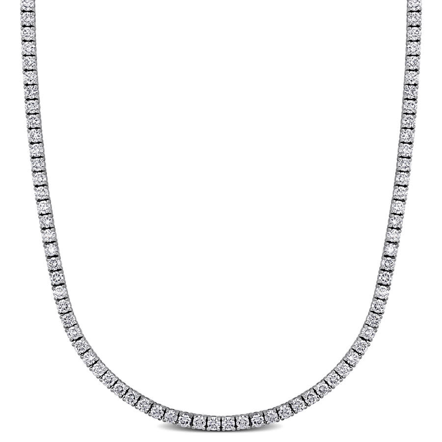 Created Forever 12 1/4ct Tw Lab-grown Diamond Tennis Necklace 14k White Gold-16 In In White
