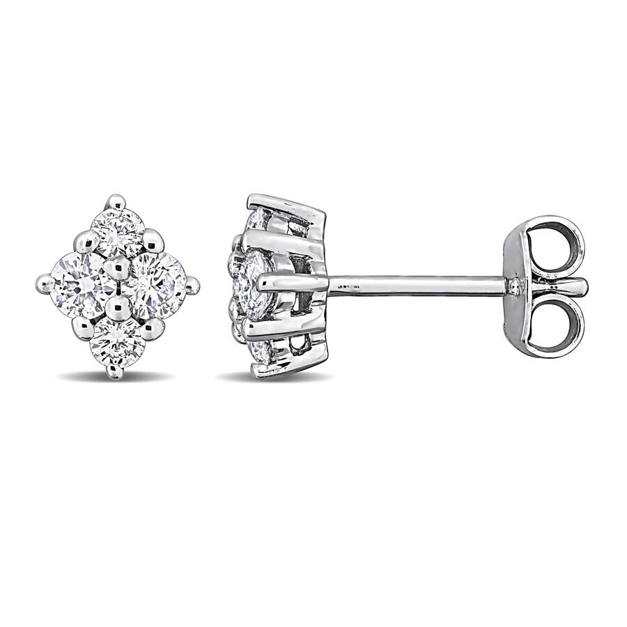 1/2 CT Lab Grown Diamond TW Fashion Post Earrings Silver