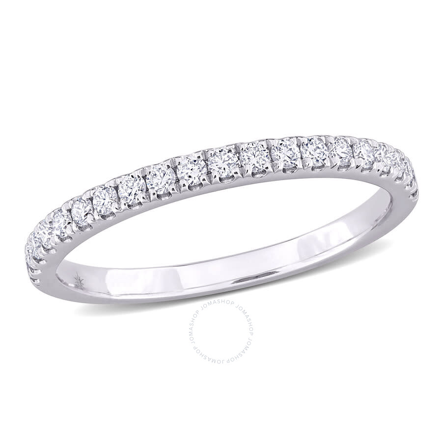 Created Forever 1/3ct Tw Lab-grown Diamond Semi-eternity Anniversary Band In 14k White Gold In White