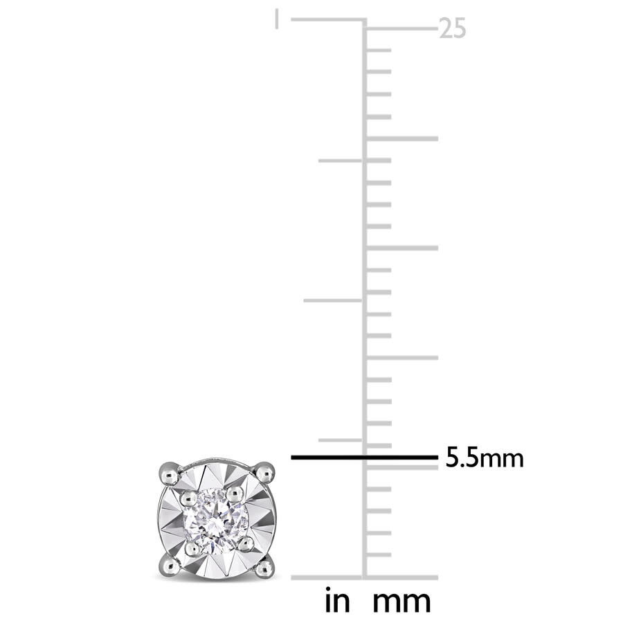 Created Forever 1/4 Ct Lab Grown Diamond Tw Fashion Post Earrings Silver In Silver
