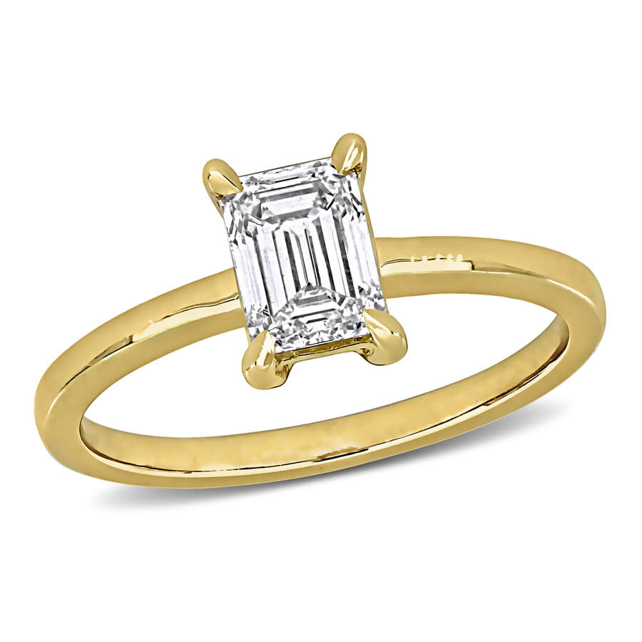 Created Forever 1ct Tw Emerald-cut Lab Grown Diamond Solitaire Engagement Ring In 14k Yellow Gold In Yellow
