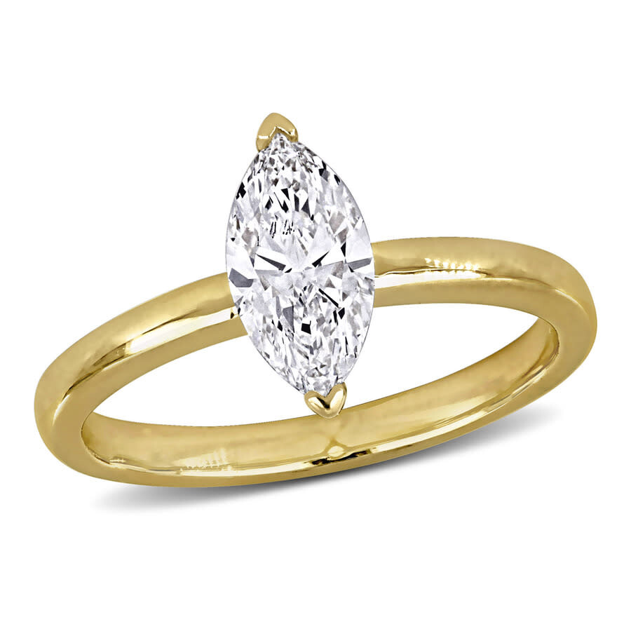 Created Forever 1ct Tw Marquise Lab Grown Diamond Solitaire Engagement Ring In 14k Yellow Gold In Gold