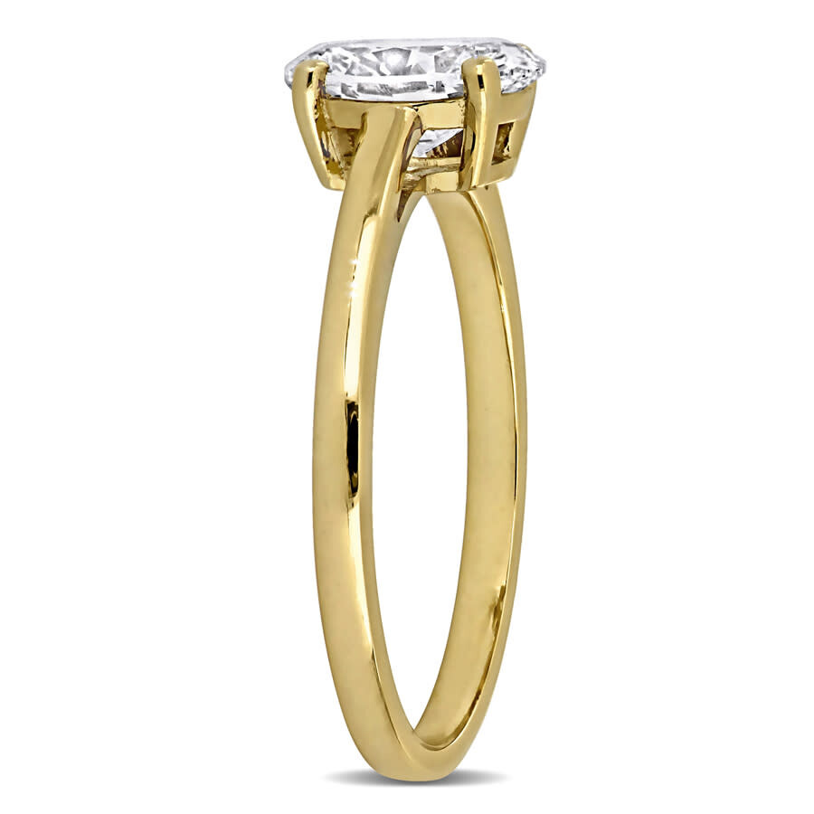 Created Forever 1ct Tw Oval-cut Lab Grown Diamond Solitaire Engagement Ring In 14k Yellow Gold In Yellow