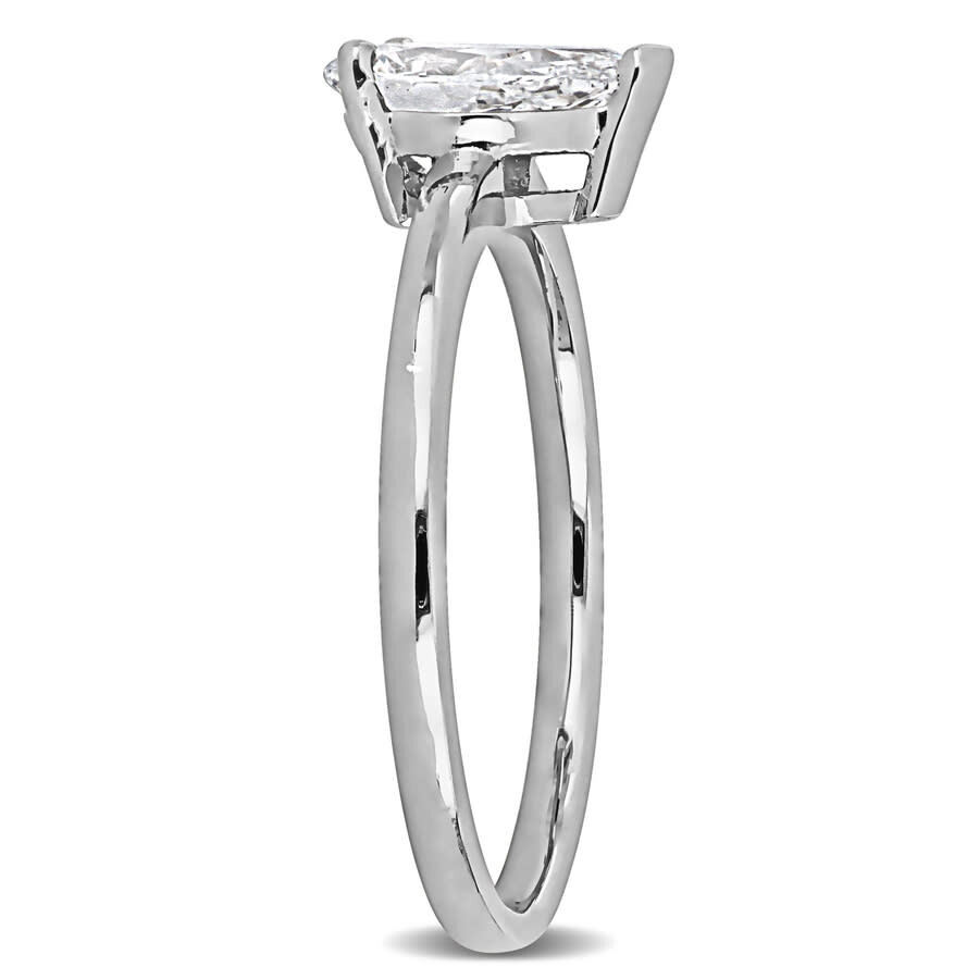 Created Forever 1ct Tw Pear-shaped Lab Grown Diamond Engagement Ring In 14k White Gold In White