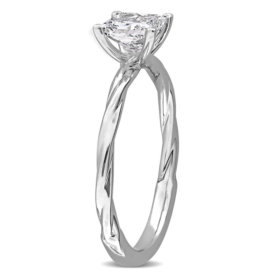 Created Forever 1ct Tw Princess Cut Lab-grown Diamond Solitaire Engagement Ring In 18k White Gold In White
