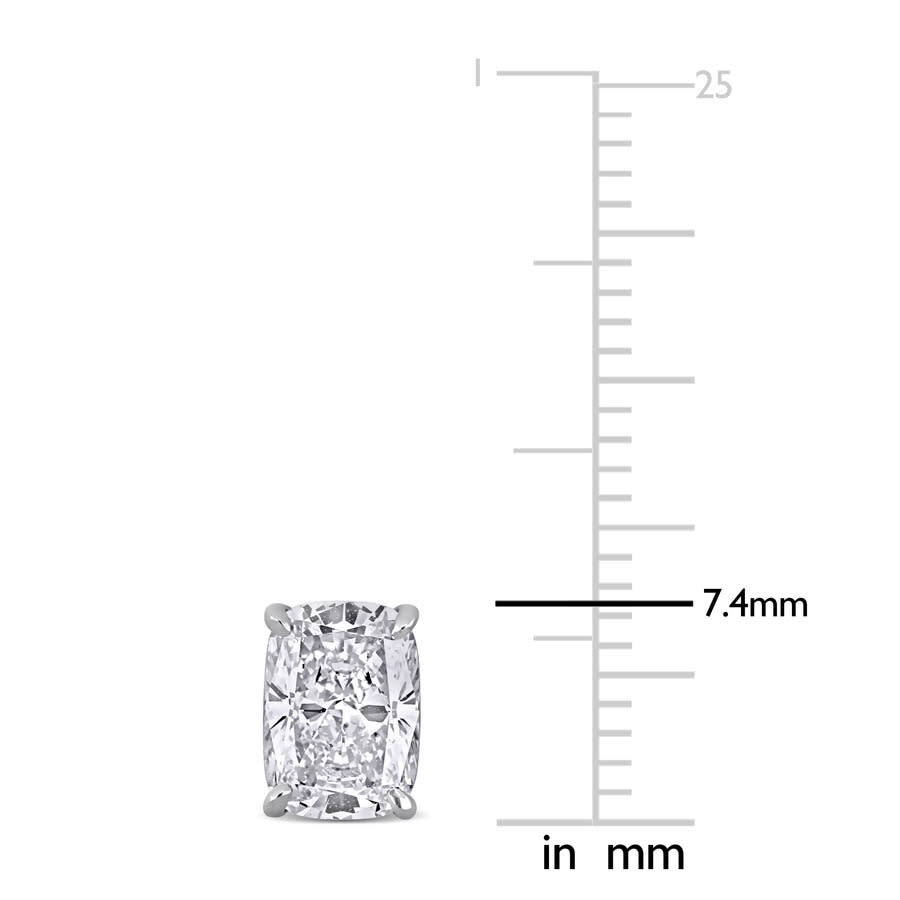 Created Forever 2 1 / 10 Ct Tw Lab Grown Cushion Diamond Tw Stud Earrings 14k White Gold F Vs1 (igi  In Silver