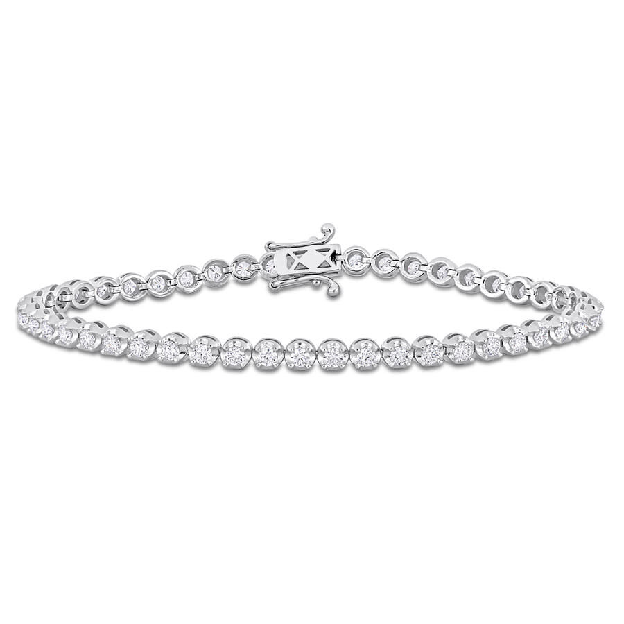 Created Forever 2 1/2 Ct Tdw Lab-created Diamond Tennis Bracelet In 14k White Gold In White