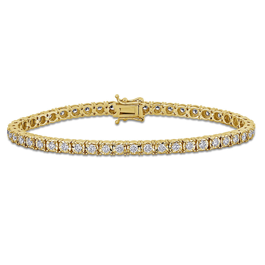 Created Forever 2 1/2 Ct Tw Lab Grown Diamond Tennis Bracelet In 14k Yellow Gold In Gold
