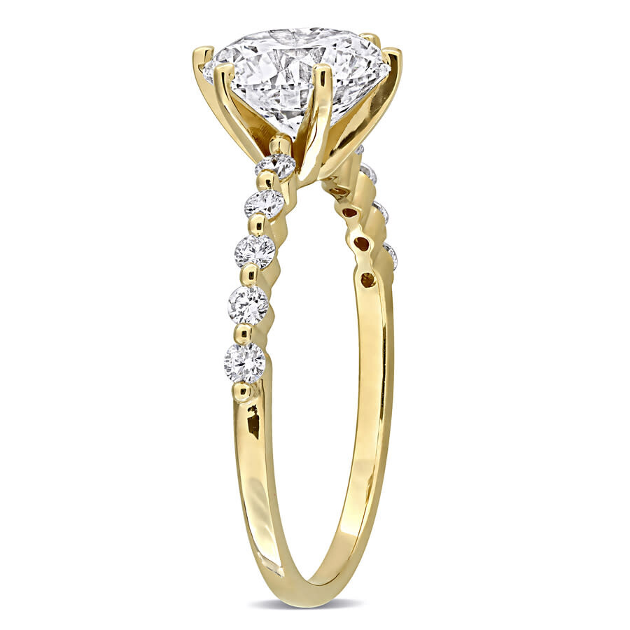 Created Forever 2 1/4ct Tw Lab Grown Diamond Engagement Ring In 14k Yellow Gold In Gold