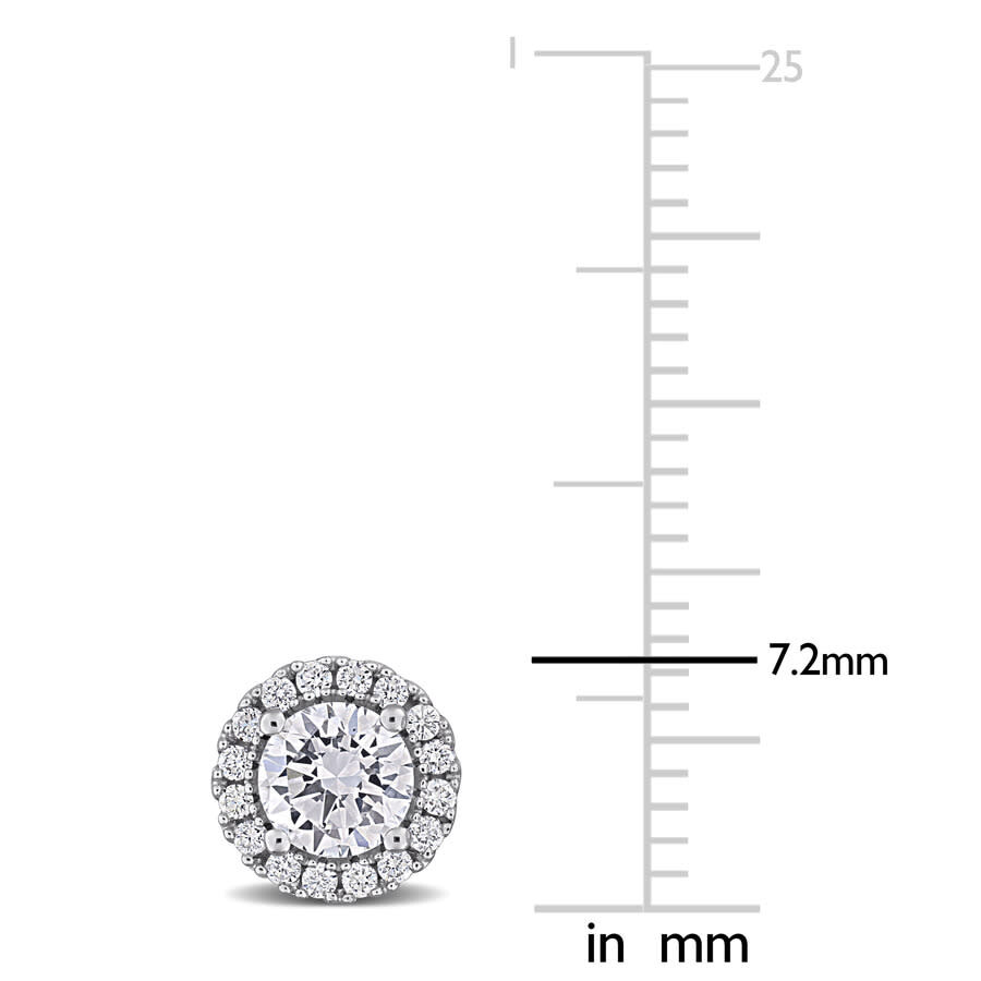 Created Forever 2 Ct Lab Grown Diamond Tw Fashion Post Earrings Silver In Metallic
