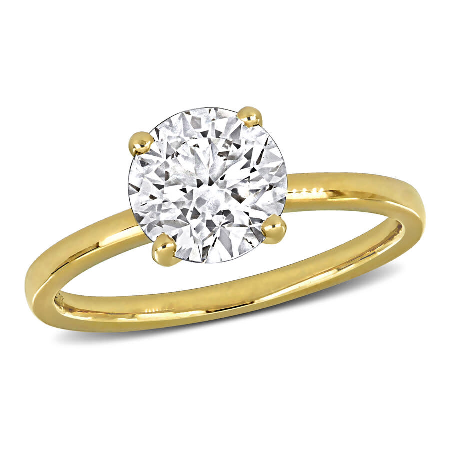 Created Forever 2ct Tw Lab Grown Diamond Solitaire Engagement Ring In 14k Yellow Gold In Yellow