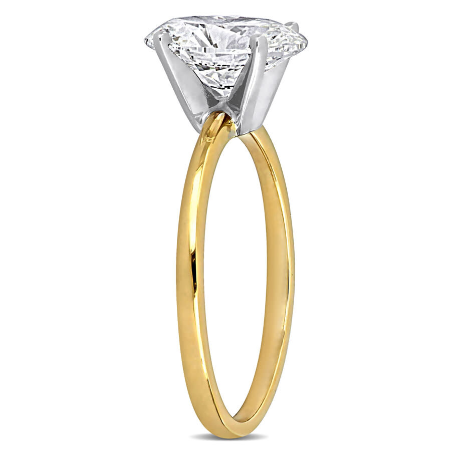 Created Forever 2ct Tw Oval Lab-grown Diamond Solitaire Engagement Ring In 14k Yellow Gold In Yellow
