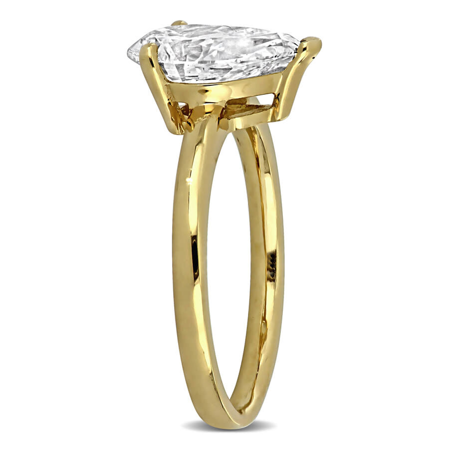 Created Forever 2ct Tw Pear-shaped Lab Grown Diamond Solitaire Engagement Ring In 14k Yellow Gold In Yellow