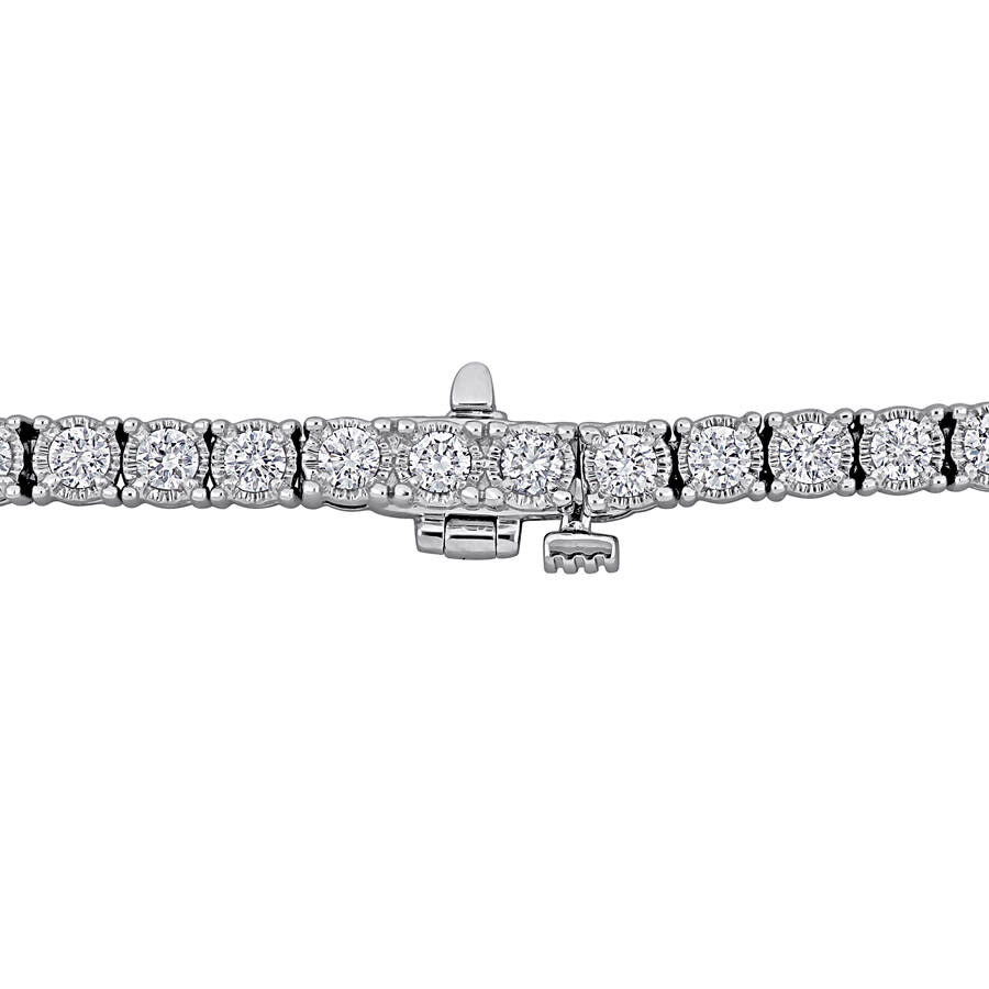 Created Forever 3 1/7ct Tw Lab-grown Diamond Tennis Anklet In 14k White Gold In White