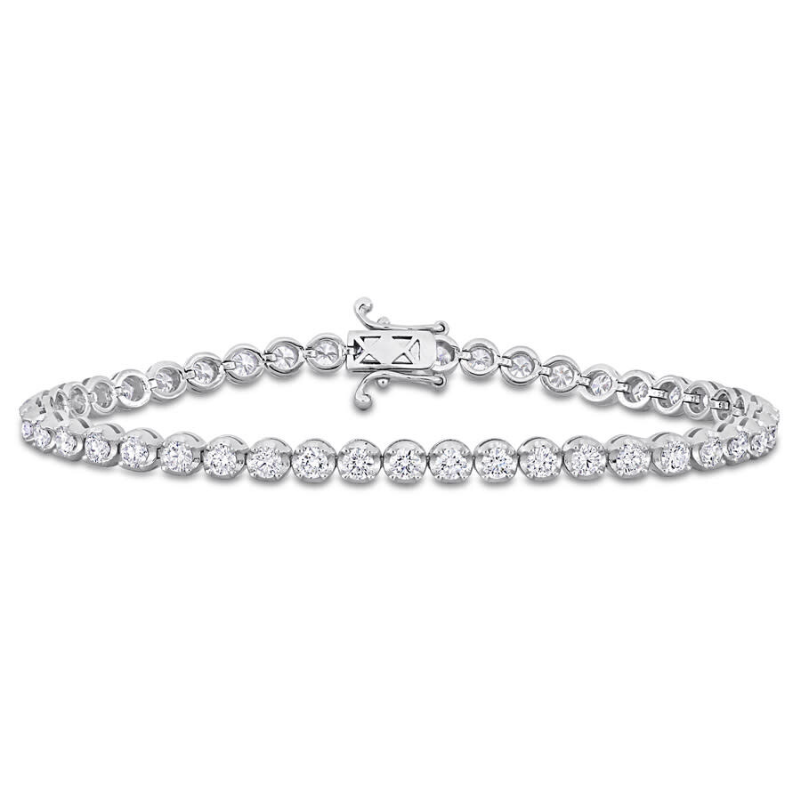 Created Forever 3 3/4ct Tw Lab-grown Diamond Tennis Bracelet In 14k White Gold - 7.5 In In White