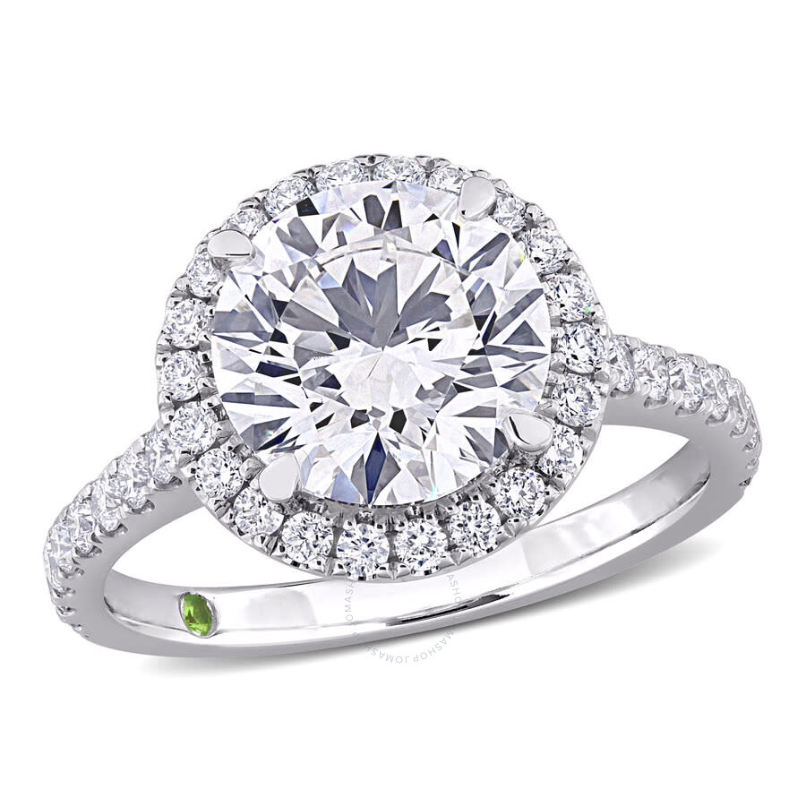 Created Forever 3 5/8ct Tw Lab-grown Diamond Halo Engagement Ring In 14k White Gold In White