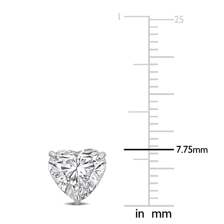 Created Forever 3 Ct Tw Lab Grown Heart Diamond Tw Stud Earrings 14k White Gold F Vs1 (igi Certified In White