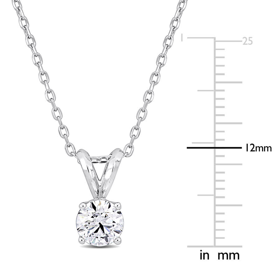 Created Forever 1ct Tdw Lab-grown Diamond Solitaire Necklace Platinum-18 In In White