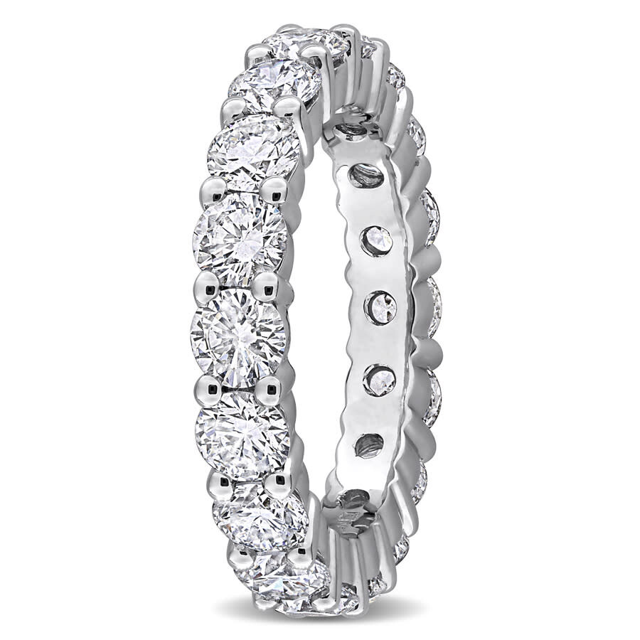 Created Forever 3ct Tw Lab Grown Diamond Eternity Ring In 14k White Gold - Size: 5 In Metallic
