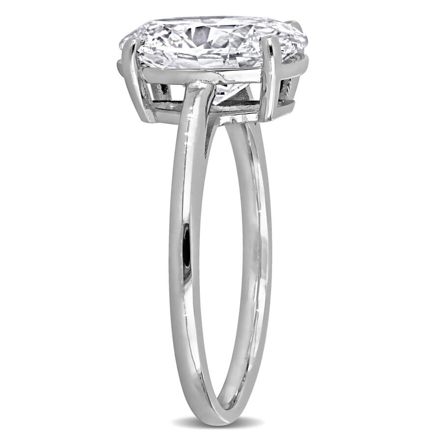 Created Forever 3ct Tw Oval-cut Lab Grown Diamond Solitaire Engagement Ring In 14k White Gold In Metallic