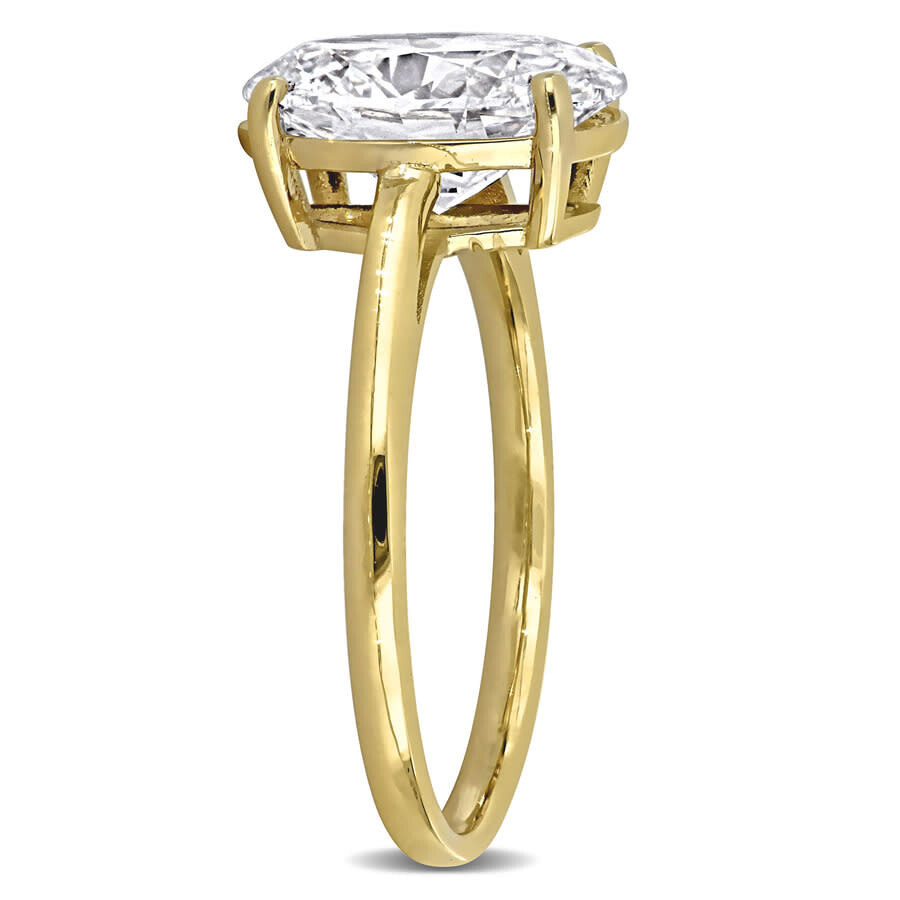 Created Forever 3ct Tw Oval-cut Lab Grown Diamond Solitaire Engagement Ring In 14k Yellow Gold In Yellow
