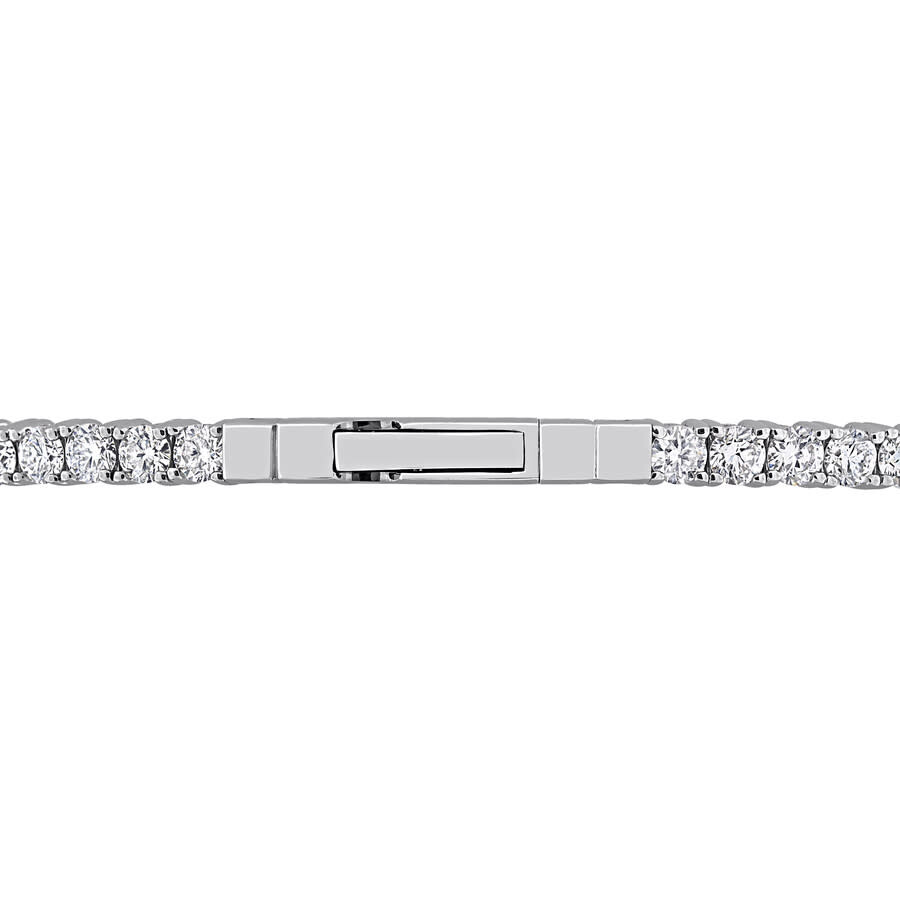 Created Forever 4 Ct Tw Lab Grown Diamond Bangle In 14k White Gold - 7 In In Metallic