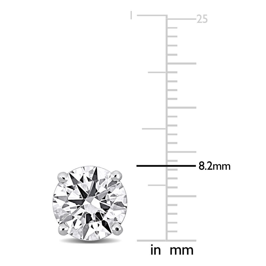 Created Forever 4ct Tw Lab-grown Diamond Solitaire Martini-style Stud Earrings In Platinum In White