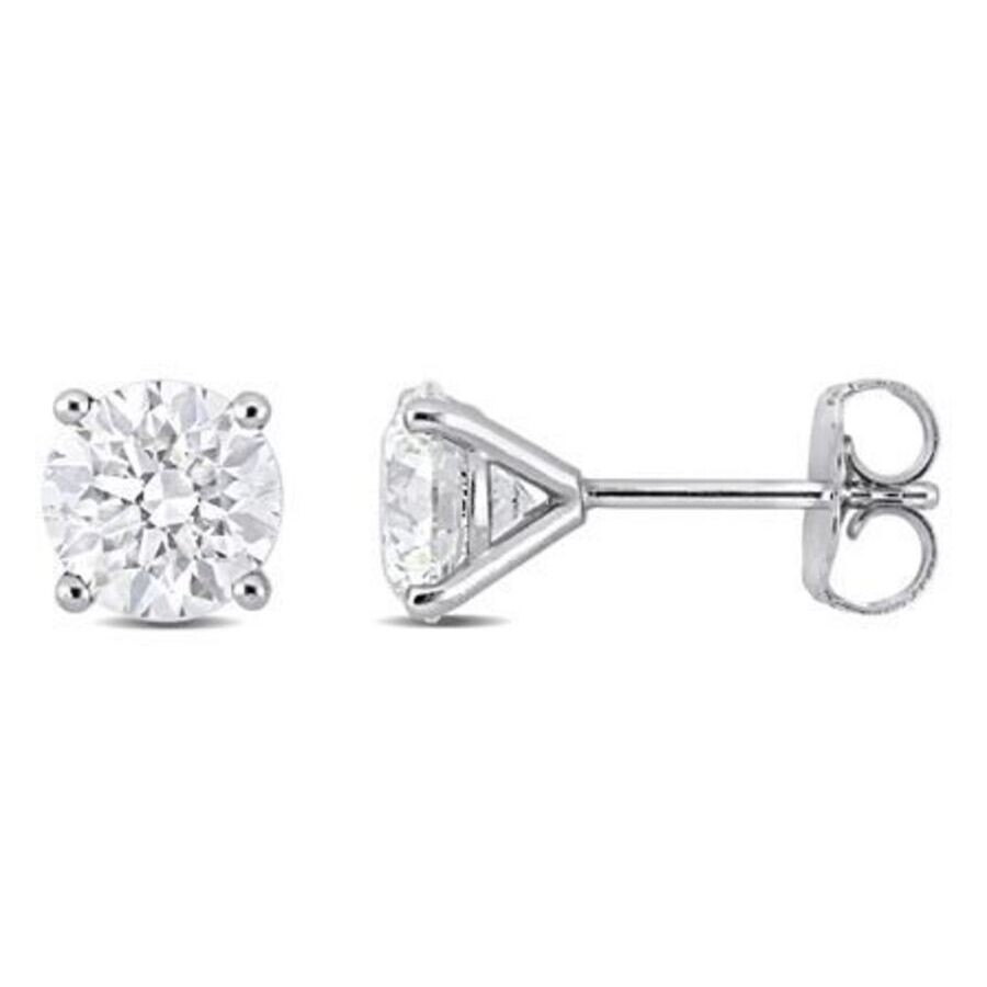 Created Forever 5ct Tw Lab-grown Diamond Solitaire Martini-style Stud Earrings In Platinum In Metallic