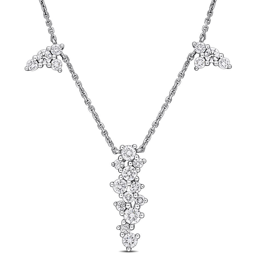 Created Forever 7/8ct Tw Lab Grown Diamond Necklace In 14k White Gold In Metallic