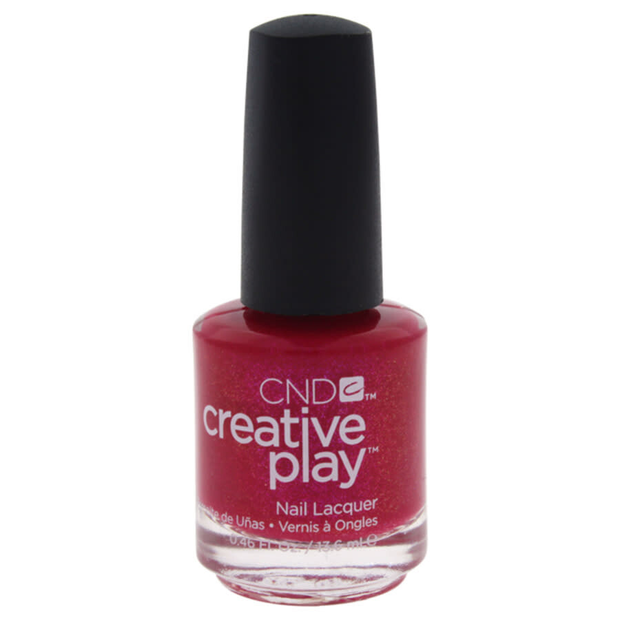 Cnd Creative Play Nail Lacquer - Cherry-glo-round By  For Women - 0.46 oz Nail Polish In Red