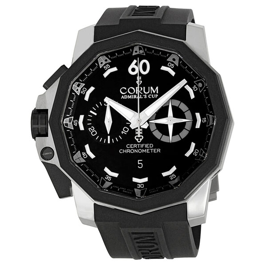 Shop Corum Admirals Cup Chronograph 50 Lhs Men's Watch 753231060371-an12 In Black