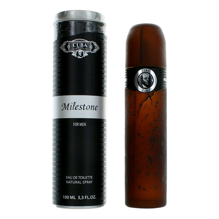 Cuba Men's Milestone Edt Spray 3.4 oz Fragrances 5425039222103 In Black