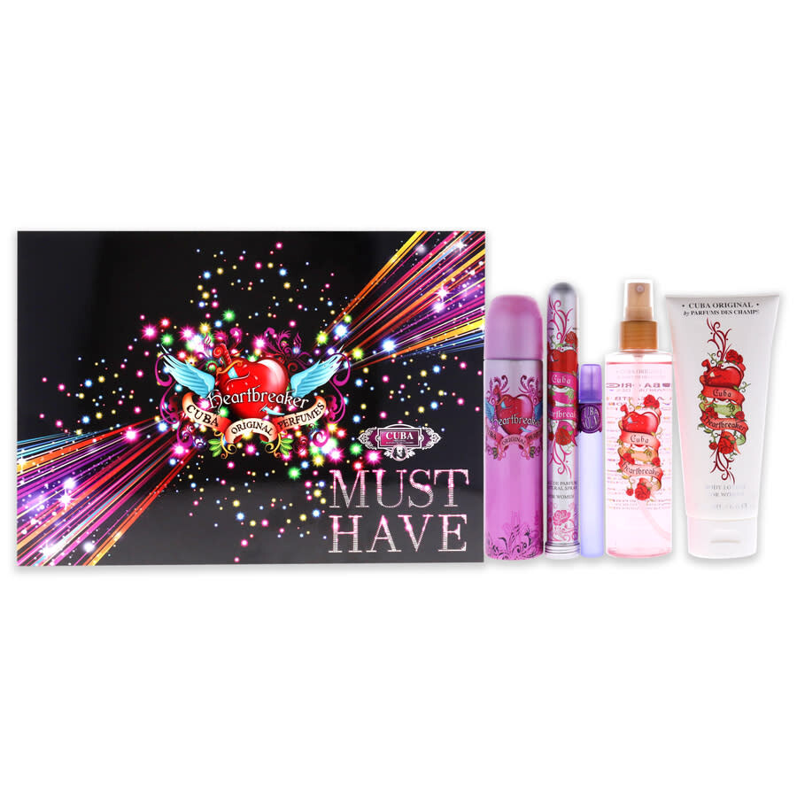 Shop Cuba Must Have Heartbreaker By  For Women - 5 Pc Gift Set 3.4oz Edp Spray In White