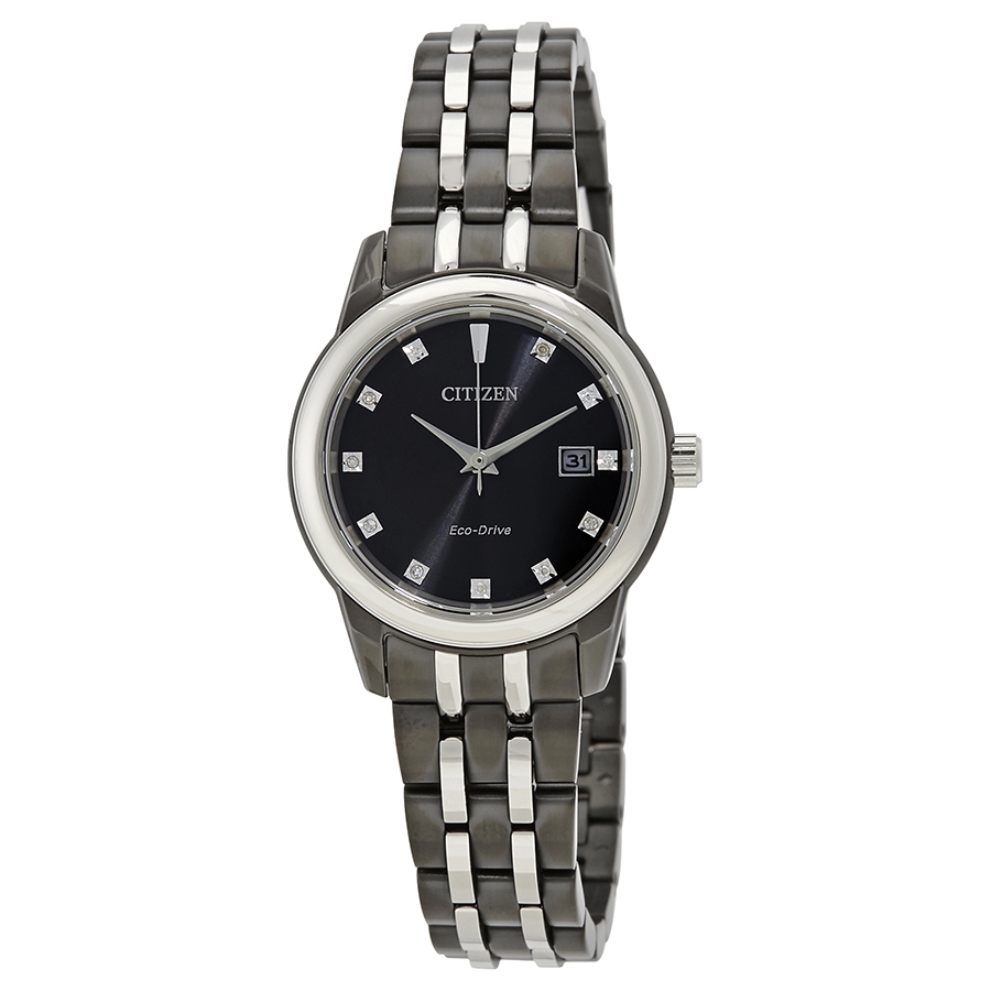Citizen Corso Black Diamond Dial Ladies Watch EW2398-58E