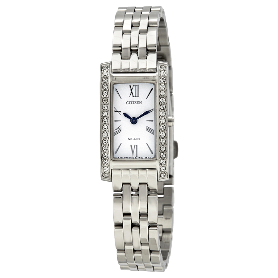 Citizen Silhouette Crystal White Dial Ladies Watch EX1470-51A