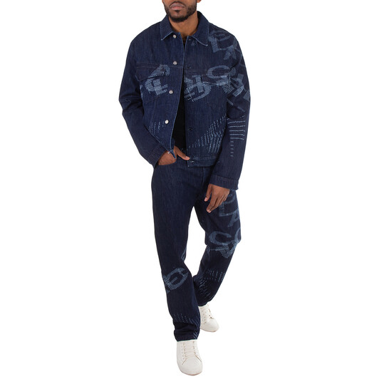 acoldwall デニムジャケット A-COLD-WALL* vintage-wash logo-print Denim Jacket | Blue