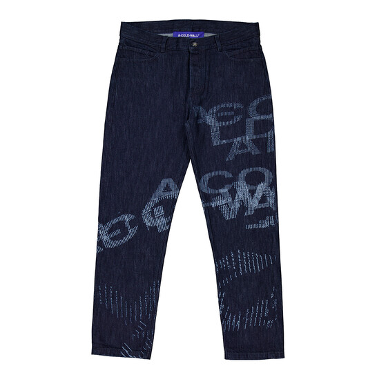 A Cold Wall Lasered-Logo Cotton Jeans, Brand Size 48 (Waist Size