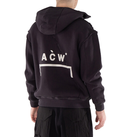 A Cold Wall Men's Black Printed Aspect Hoodie, Size Medium