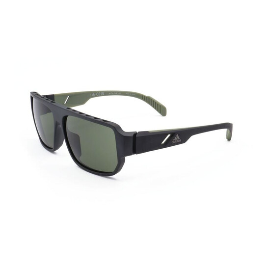Adidas Men's Black Rectangular Sunglasses SP0038-21Z-1