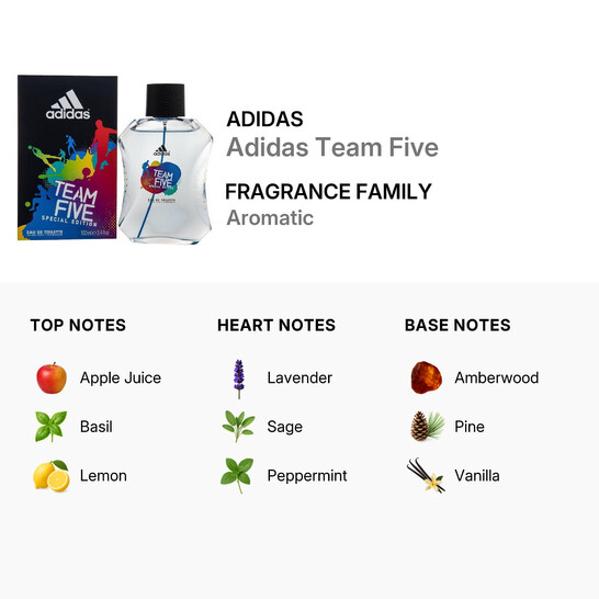 Adidas Team Five / Coty EDT Spray Special Edition 3.4 oz (100 ml) (m) - 546x546 Image #2