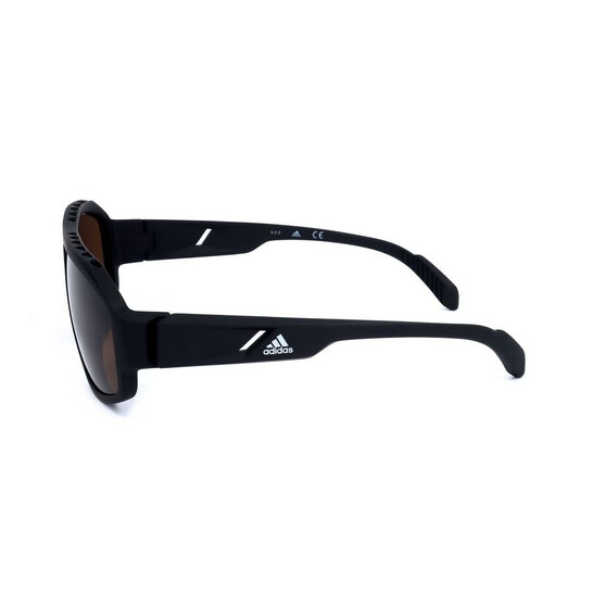 Adidas Unisex Black Geometric Sunglasses SP0025-26X-1  display picture 2