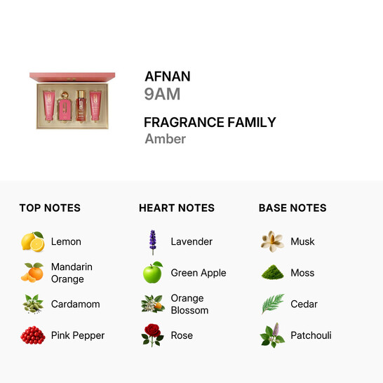 Afnan Ladies 9AM Gift Set Fragrances 6290171074373 - Afnan , 9AM