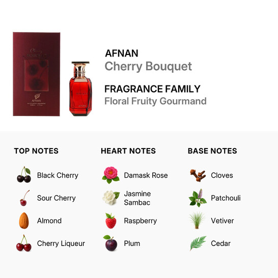 Afnan Ladies Cherry Bouquet EDP Spray 2.7 oz Fragrances