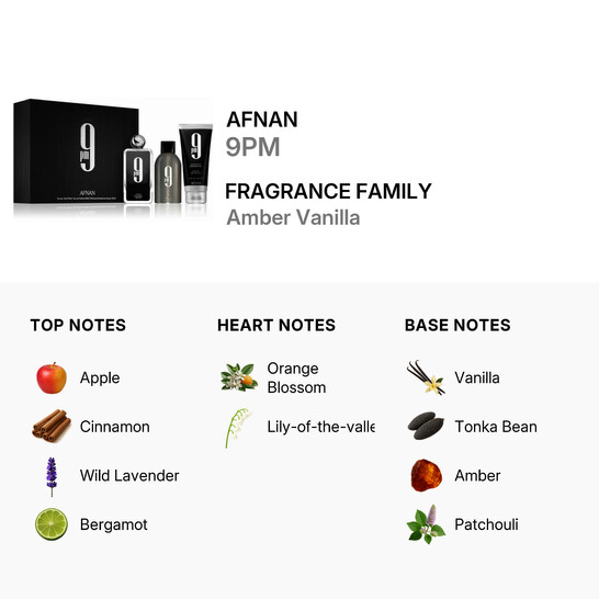 Afnan Men's 9PM 3pcs EDP Gift Set Fragrances 6290171072980 - Afnan