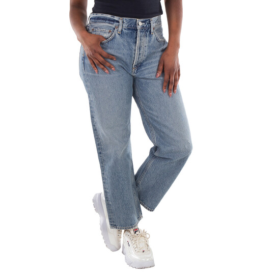 【関税込み】AGOLDE ブルー Parker ジーンズ Agolde Ladies Blue Parker Low Slung Vintage Straight Jeans