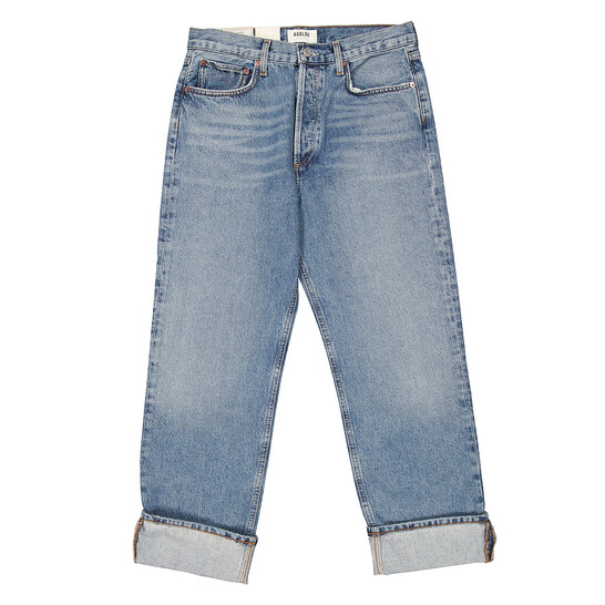 デニム・ジーパン AGOLDE Women Denim Pants A9157C1206INVENTION Blue Agolde Ladies Fran Invention Low Slung Straight Jeans, Waist