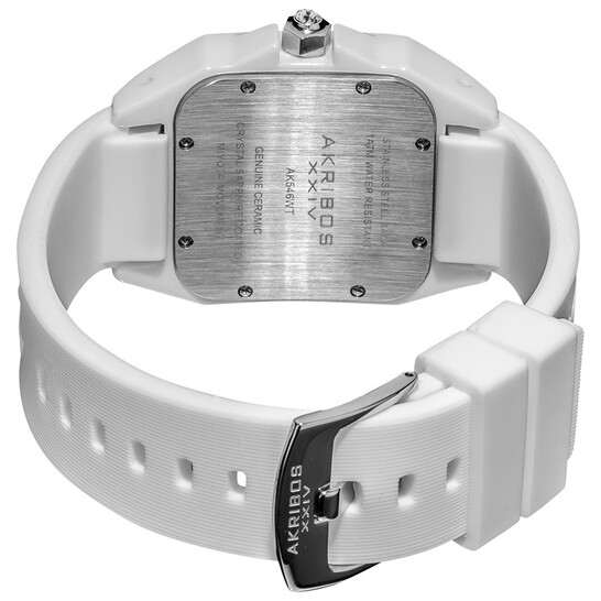 Akribos Mother of Pearl Dial White Ceramic Ladies Watch AK546WT Akribos Mother of Pearl Dial White Ceramic Ladies Watch AK546WT - 546x546 Image #3