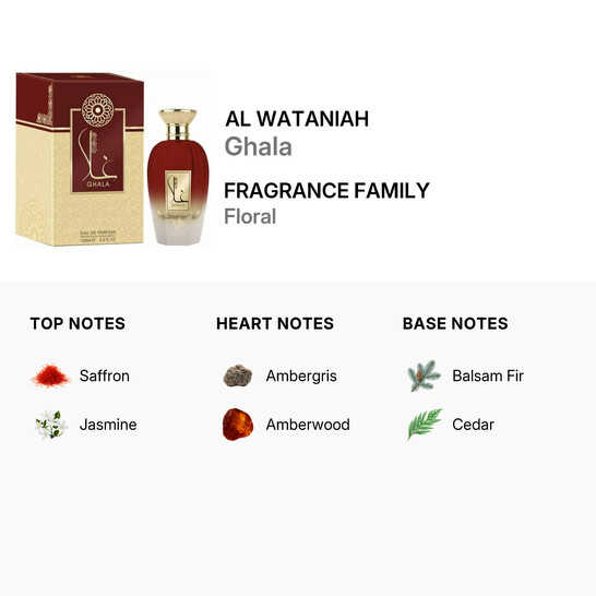 Al Wataniah Ladies Ghala EDP Spray 3.4 oz Fragrances 5055810014919