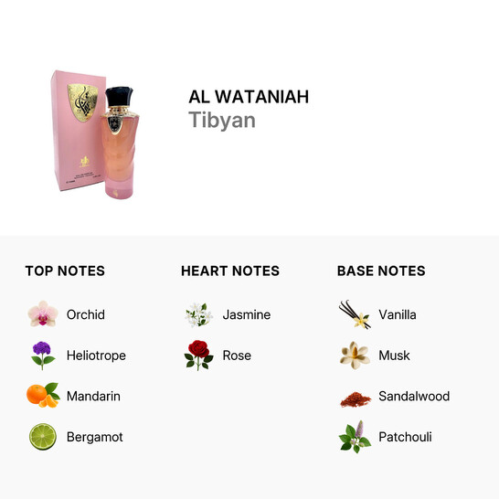 Al Wataniah Ladies Tibyan EDP Spray 3.4 oz Fragrances